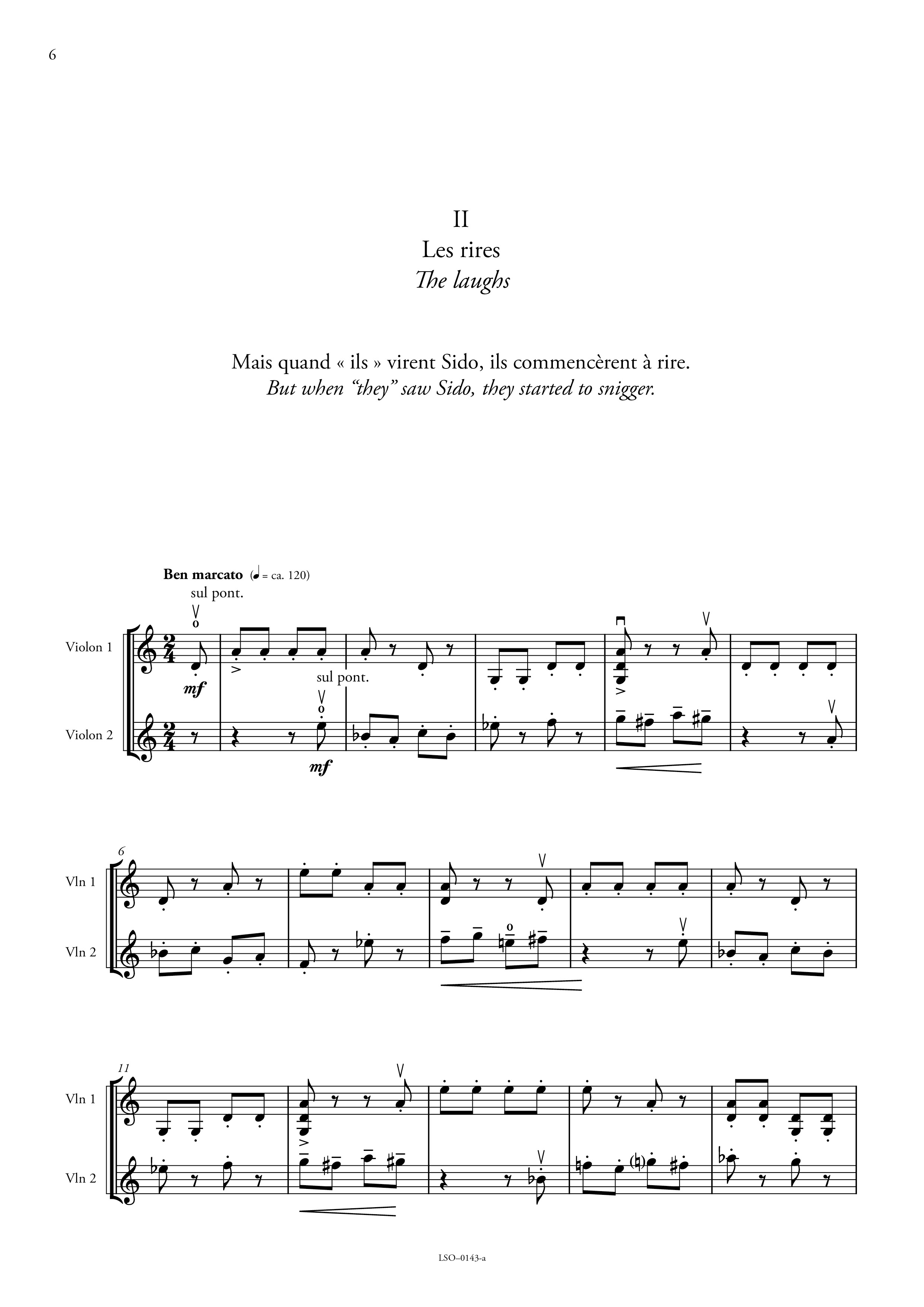 AGUT, Pierre <i>L'histoire de Sido</i>, 2 violins - Image 3